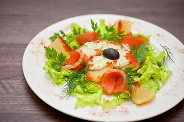 Image showing salmon salad 