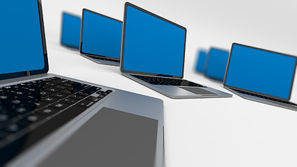 Image showing laptops in a circle