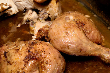 Image showing Roasted Chicken on pan 