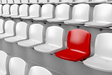 Image showing Unique red seat