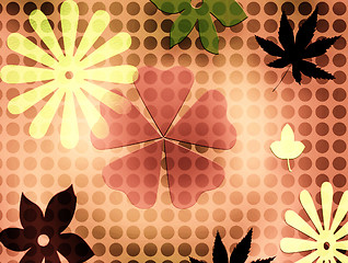 Image showing Flowers & Leafs - background