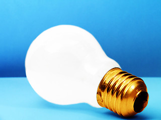 Image showing White BULB - blue background