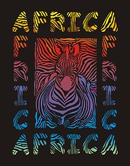 Image showing Africa - Abstract Background Texture Zebras