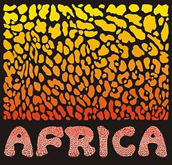 Image showing Africa - Abstract Background With Text And Texture