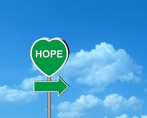 Image showing Hopes - Heart Signpost