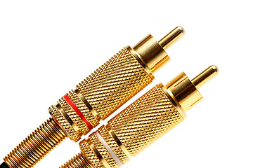 Image showing stereo audio jacks gold plated