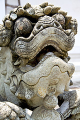 Image showing demon in the temple teet wat  palaces  warrior monster