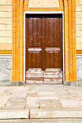 Image showing  italy  lombardy    in  the  ortese   old   church  closed brick