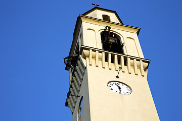 Image showing olgiate   old abstract in  italy   church tower bell sunny day 