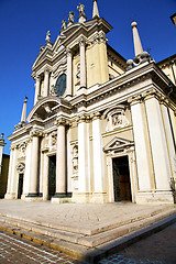 Image showing lombardy    in  the busto arsizio  old   church  closed brick  s