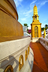 Image showing gold    temple   in   bangkok  thailand incision of  