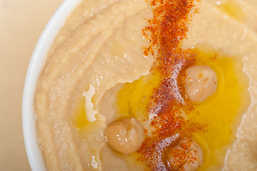 Image showing Hummus with mint on top