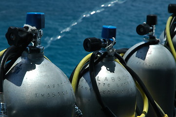 Image showing diving tanks