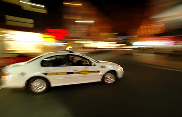 Image showing taxi in motion