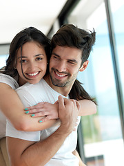 Image showing relaxed young couple at home