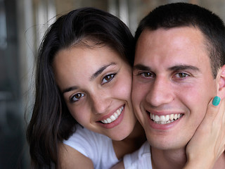 Image showing couple relax and have fun in bed