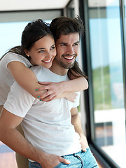 Image showing relaxed young couple at home