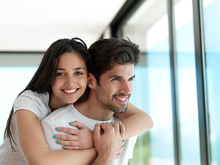 Image showing relaxed young couple at home