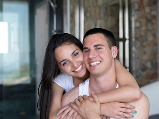 Image showing couple relax and have fun in bed