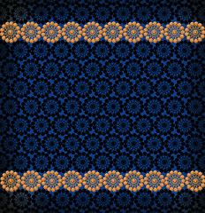 Image showing pattern from laces on the dark blue