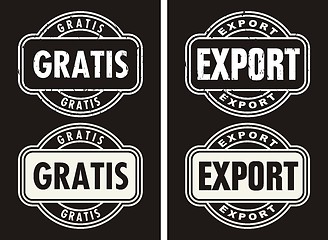 Image showing Business Set Stamps Export and Gratis
