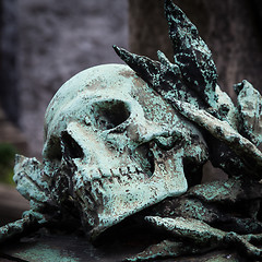 Image showing Old Cemetery statue