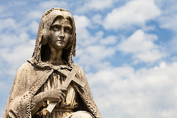 Image showing Old cemetery statue