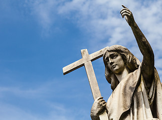 Image showing Old cemetery statue