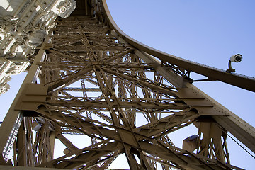 Image showing Unique Perspective on the Replica of Eiffel Tower