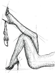 Image showing Sketch of Female Foot