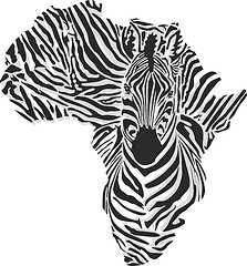 Image showing Map Of Africa With the Head of Giraffe