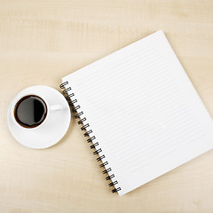 Image showing White cup and white page