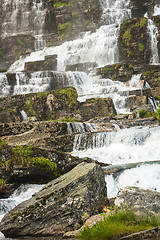 Image showing Waterfall Tvindefossen, Norway