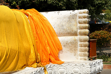 Image showing Feet statue of Buddha
