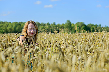 Image showing Portrait of woman in field