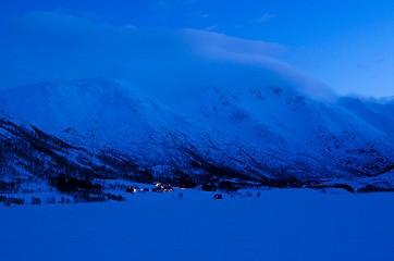 Image showing Arctic farm in a valley