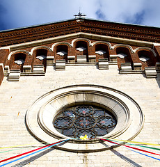 Image showing rose window  italy  lombardy     in  the varano borghi   