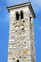 Image showing in varano borghi  old abstract  church tower bell sunny day 