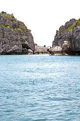 Image showing   blue lagoon  in thailand kho phangan     a  water   south chin