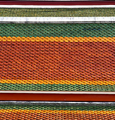 Image showing thailand abstract cross  palaces in the temple  bangkok  asia 