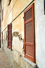 Image showing red   varano borghi palaces italy     blind in the concrete  bri