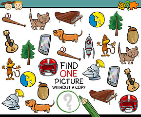 Image showing find single picture game cartoon