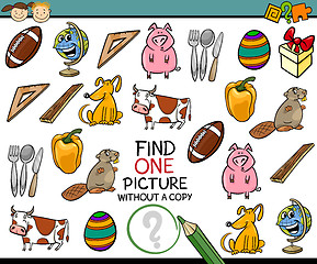 Image showing find single picture game cartoon