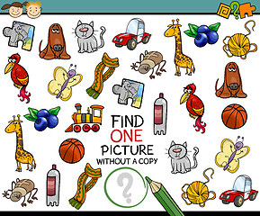 Image showing find single picture game cartoon