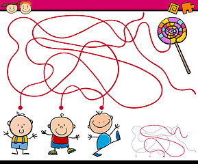 Image showing paths or maze cartoon game