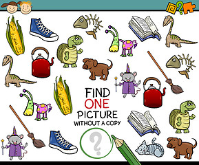 Image showing find single picture game cartoon