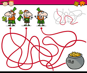 Image showing paths or maze cartoon game