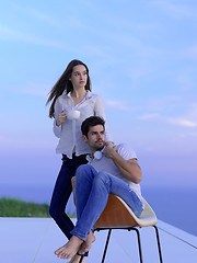 Image showing relaxed young couple at home