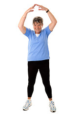 Image showing Old woman exercising