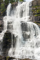 Image showing Waterfall Tvindefossen, Norway